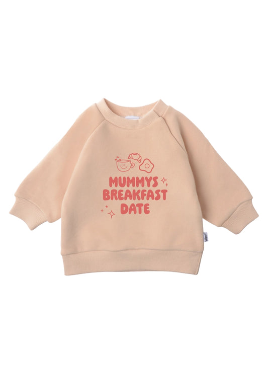 Sweatshirt Beige "Mummys breakfast date"