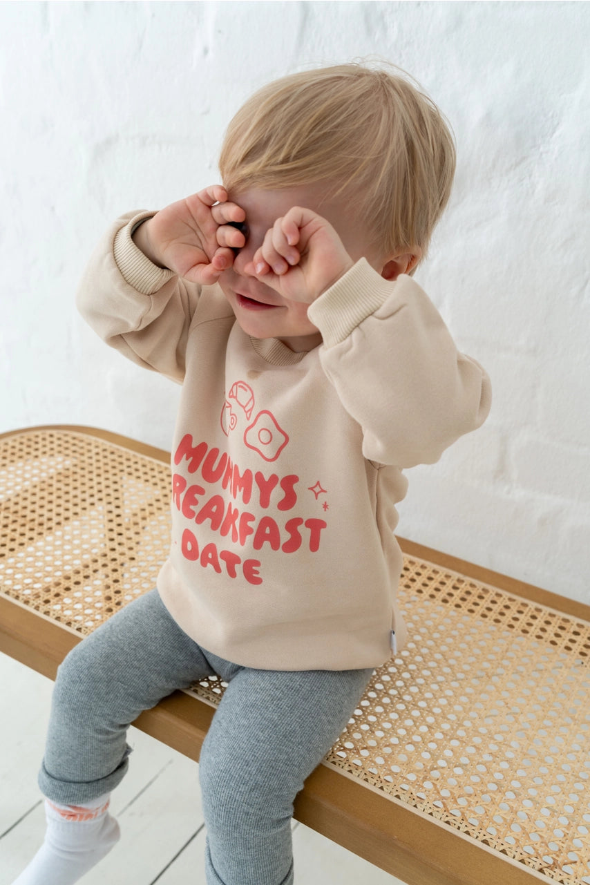 Sweatshirt Beige "Mummys breakfast date"